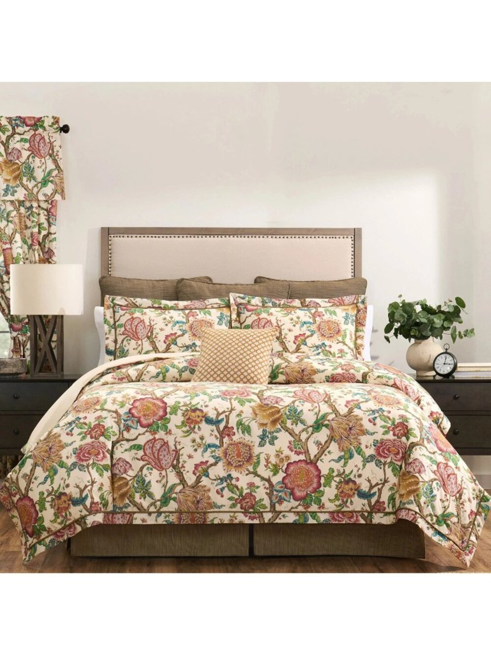 NWT Rose Tree Bronte Floral 4 Piece Comforter Set Multicolor Size Queen